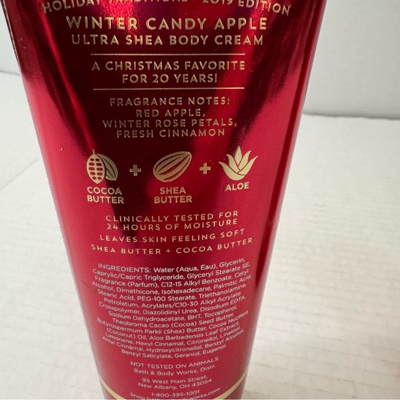 Bath & Body Works Winter Candy Apple Ultra Moisture Shea Body Cream 8oz x2 - Picture 5 of 7